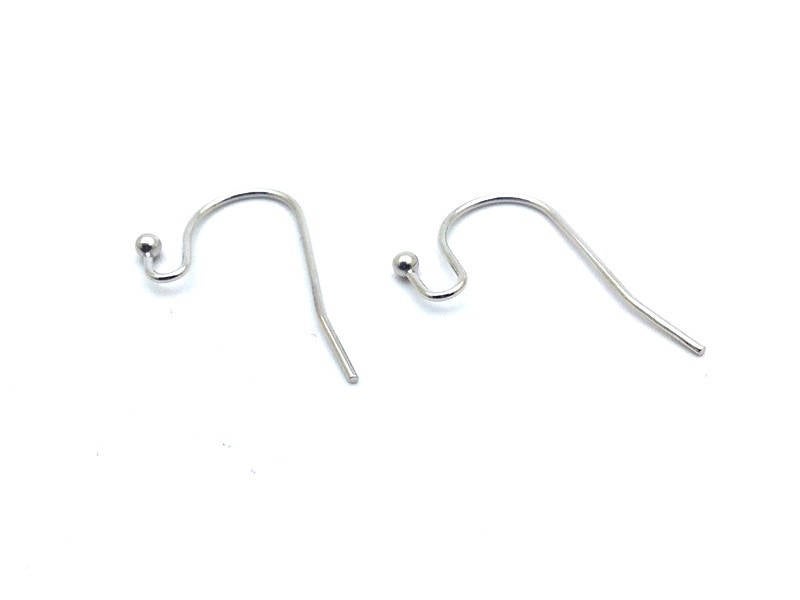 Crochets d'oreilles "S" finition perle