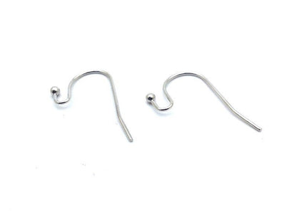 Crochets d'oreilles "S" finition perle