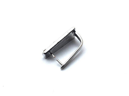 x1 bélière à 1 niveau strassée, 17x8mm