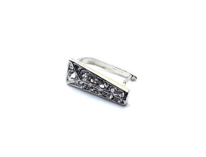x1 bélière à 1 niveau strassée, 17x8mm