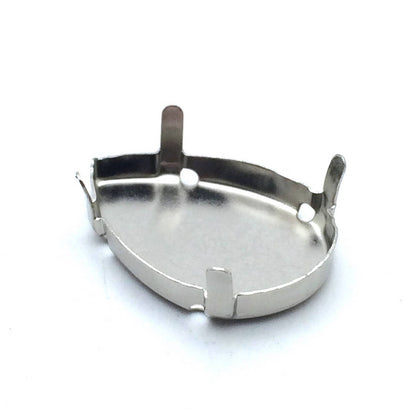 x5 Sertissures à Griffes en Laiton – Platine – 18x25 mm