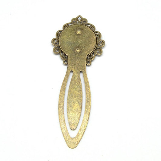 Marque-page support cabochon – Bronze – Pour cabochon rond 20 mm