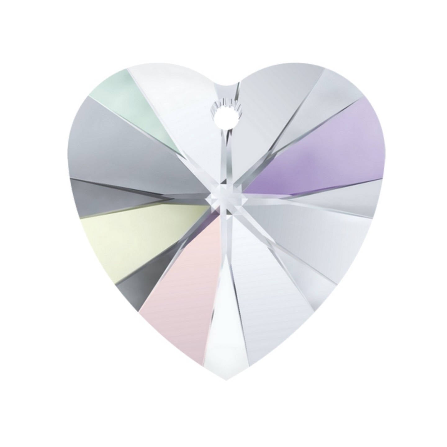 Pendentif Cœur Swarovski Elements – Crystal AB – 18 mm