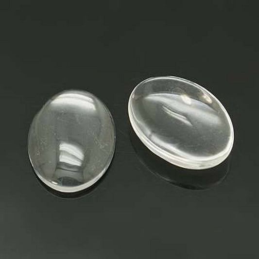 Cabochons Ovale en Verre Transparent – 18x13 mm ou 25x18 mm