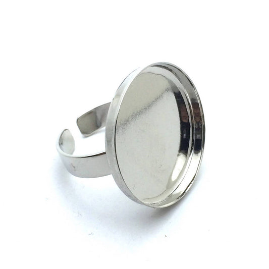 x1 Support de Bague – Plateau Rond 25,5 mm à Bords Hauts