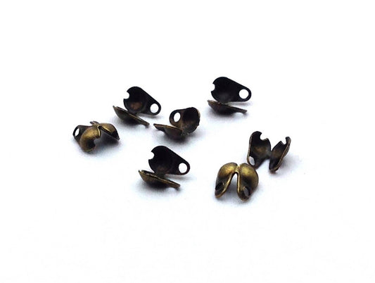 Cache-nœuds bronze ou argenté foncé – Pour chaînes à billes 2mm