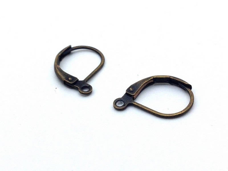 x2 paires de dormeuses avec anneau - bronze ou cuivre
