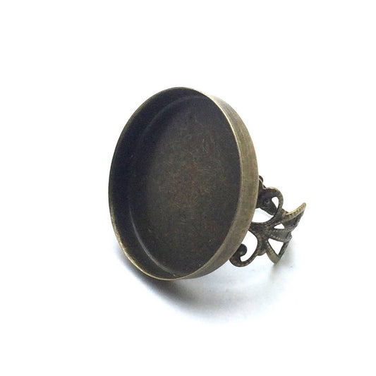 x1 Support de Bague Réglable Filigrané – Plateau 25 mm