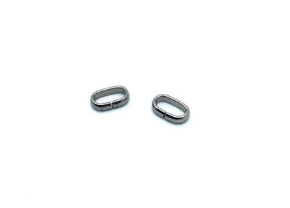 5 Anneaux de jonction ovale ouvert en acier 9x5mm