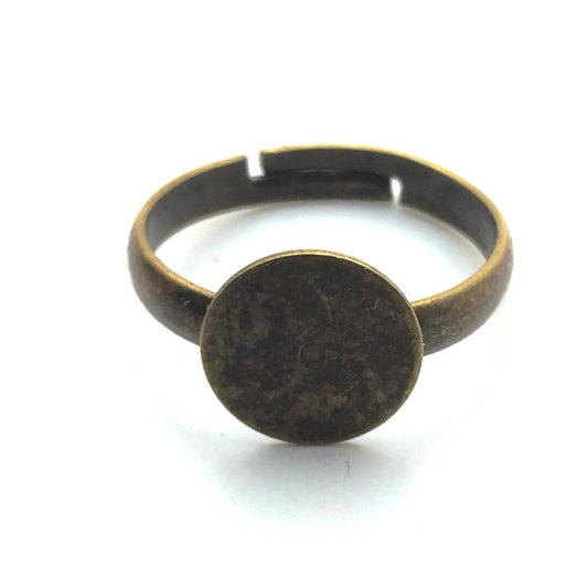 x1 Support de Bague Réglable – Plateau 10 mm – Finition Bronze
