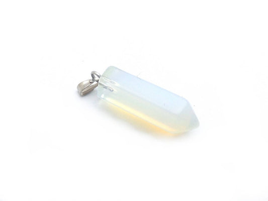 x1 Pendentif Ogive en Pierre Fine – 32x8 mm avec Bélière