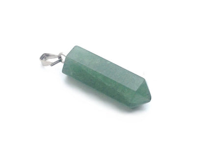 x1 Pendentif Ogive en Pierre Fine – 32x8 mm avec Bélière