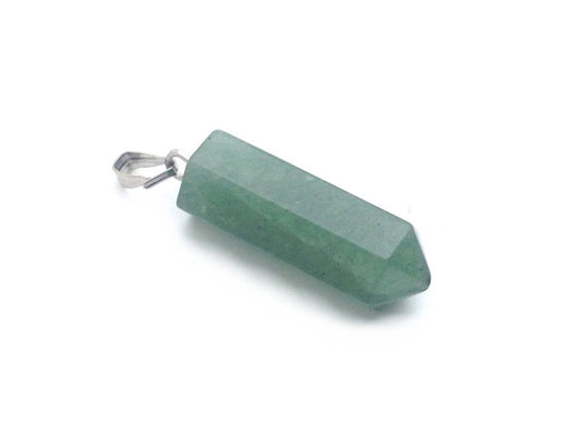 x1 Pendentif Ogive en Pierre Fine – 32x8 mm avec Bélière