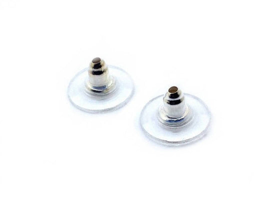 x10 poussoirs forme cloche avec collerette plastique, 11x7mm, couleurs au choix