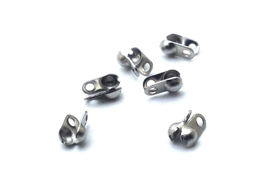 x10 Cache-nœuds Acier Inox – Finitions précises pour chaînes billes 2 mm