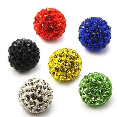 x5 Perles Strass en Argile Polymère – 10 mm