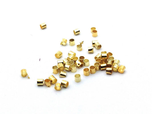 Perles à Écraser Tubes – Métal – 2 mm – Lot de 5 g (≈400 pcs)