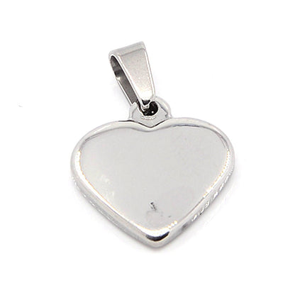 x1 Pendentif vierge en forme de cœur – Acier inoxydable 17x16mm