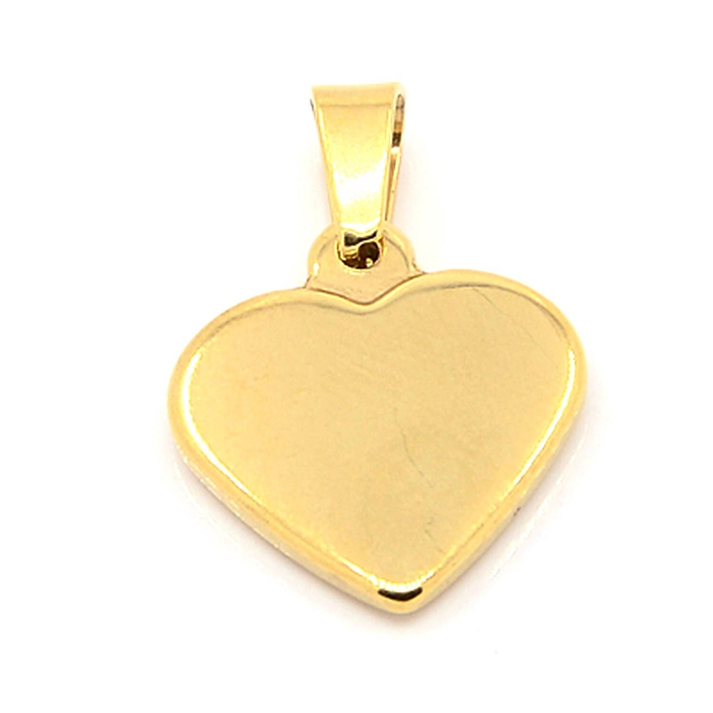 x1 Pendentif vierge en forme de cœur – Acier inoxydable 17x16mm