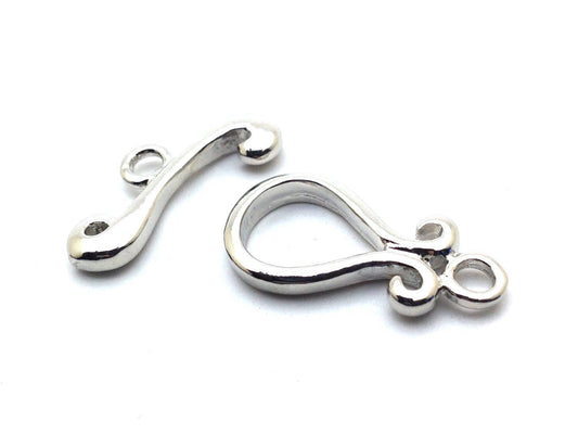 x1 Fermoir T Toggle Arabesque – Métal Argenté