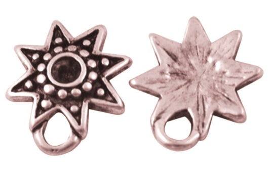 x10 Breloques Étoiles en métal cuivre – 14x12 mm