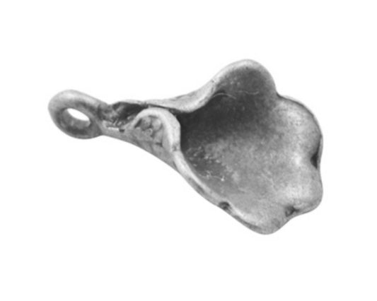 x10 Breloques Fleurs Trompettes en métal argenté – 18x11 mm