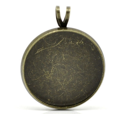 x1 Pendentif support cabochon 20 mm – Métal bronze