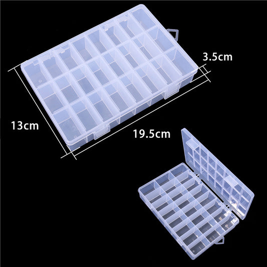 Boîte de Rangement Plastique Transparente – 24 Compartiments